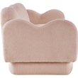 Meridian Furniture Bloom Pink Teddy Fabric Sofa