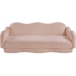 Meridian Furniture Bloom Pink Teddy Fabric Sofa