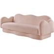 Meridian Furniture Bloom Pink Teddy Fabric Sofa