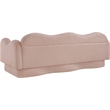 Meridian Furniture Bloom Pink Teddy Fabric Sofa