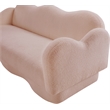 Meridian Furniture Bloom Pink Teddy Fabric Sofa