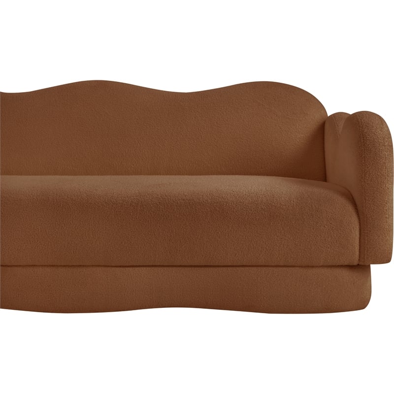 Meridian Furniture Bloom Saddle Teddy Fabric Sofa