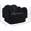Meridian Furniture Bloom Black Velvet Chair