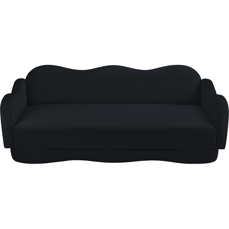 Meridian Furniture Bloom Black Velvet Sofa