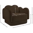 Meridian Furniture Bloom Brown Velvet Chair