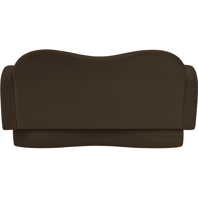 Meridian Furniture Bloom Brown Velvet Loveseat