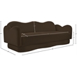 Meridian Furniture Bloom Brown Velvet Sofa