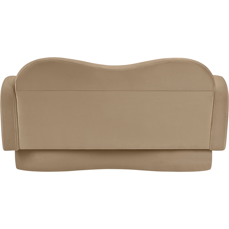 Meridian Furniture Bloom Camel Velvet Loveseat
