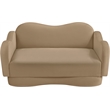 Meridian Furniture Bloom Camel Velvet Loveseat