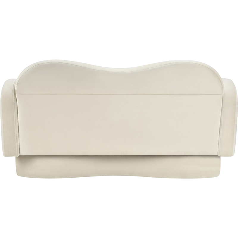 Meridian Furniture Bloom Cream Velvet Loveseat