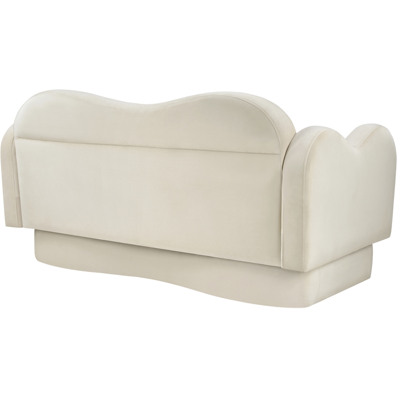 Meridian Furniture Bloom Cream Velvet Loveseat