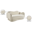 Meridian Furniture Bloom Cream Velvet Loveseat