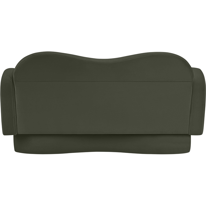 Meridian Furniture Bloom Green Velvet Loveseat