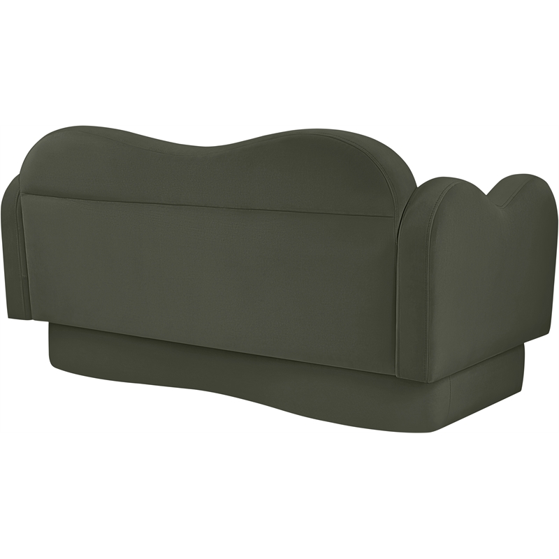 Meridian Furniture Bloom Green Velvet Loveseat