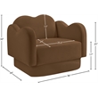 Meridian Furniture Bloom Saddle Velvet Chair