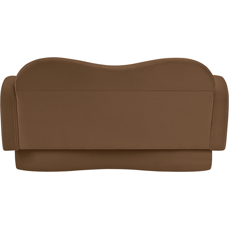 Meridian Furniture Bloom Saddle Velvet Loveseat