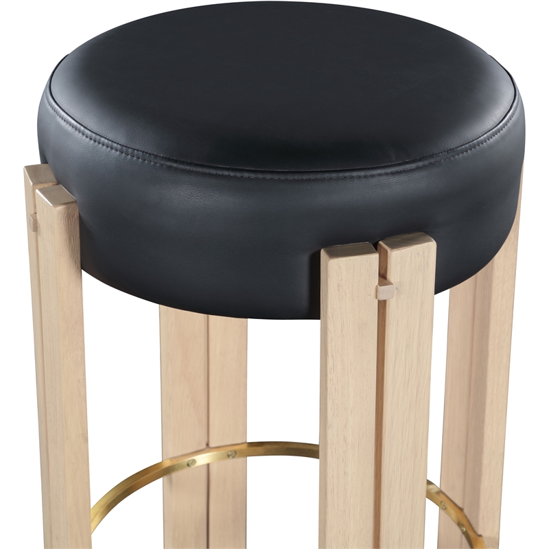 Meridian Furniture Harrison Black Vegan Leather Counter Stool