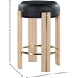 Meridian Furniture Harrison Black Vegan Leather Counter Stool