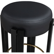 Meridian Furniture Harrison Black Vegan Leather Counter Stool