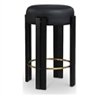 Meridian Furniture Harrison Black Vegan Leather Counter Stool