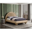 Meridian Furniture Madrid Beige Velvet Queen Bed