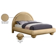 Meridian Furniture Madrid Camel Velvet Queen Bed