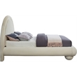 Meridian Furniture Madrid Cream Velvet Full Bed