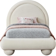 Meridian Furniture Madrid Cream Velvet Twin Bed