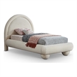 Meridian Furniture Madrid Cream Velvet Twin Bed