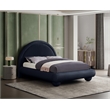 Meridian Furniture Madrid Navy Velvet Full Bed