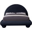 Meridian Furniture Madrid Navy Velvet Full Bed