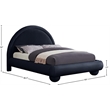 Meridian Furniture Madrid Navy Velvet Full Bed