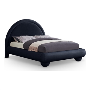 Meridian Furniture Madrid Navy Velvet King Bed