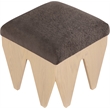 Meridian Furniture Altair Brown Velour Fur Fabric Bench
