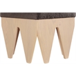 Meridian Furniture Altair Brown Velour Fur Fabric Bench