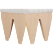 Meridian Furniture Altair Cream Velour Fur Fabric Bench