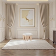 Meridian Furniture Altair Cream Velour Fur Fabric Bench