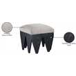 Meridian Furniture Altair Beige Velour Fur Fabric Bench
