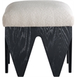Meridian Furniture Altair Beige Velour Fur Fabric Bench