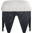 Meridian Furniture Altair Cream Velour Fur Fabric Bench