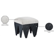 Meridian Furniture Altair Cream Velour Fur Fabric Bench