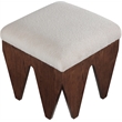 Meridian Furniture Altair Beige Velour Fur Fabric Bench