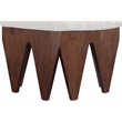 Meridian Furniture Altair Cream Velour Fur Fabric Bench