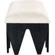 Meridian Furniture Altair Cream Velour Fur Fabric Bench