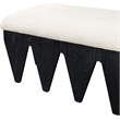 Meridian Furniture Altair Cream Velour Fur Fabric Bench