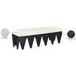 Meridian Furniture Altair Cream Velour Fur Fabric Bench