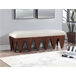 Meridian Furniture Altair Cream Velour Fur Fabric Bench