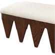 Meridian Furniture Altair Cream Velour Fur Fabric Bench