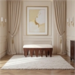 Meridian Furniture Altair Cream Velour Fur Fabric Bench
