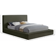 Meridian Furniture Dorian Green Velvet Queen Bed
